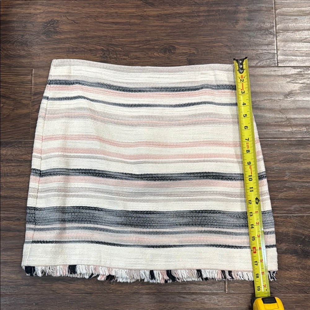 Loft Striped Cream and Pink Women's Skirt